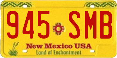 NM license plate 945SMB