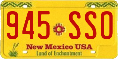NM license plate 945SSO