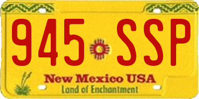 NM license plate 945SSP