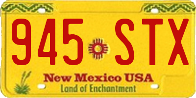 NM license plate 945STX