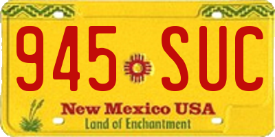 NM license plate 945SUC