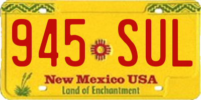 NM license plate 945SUL