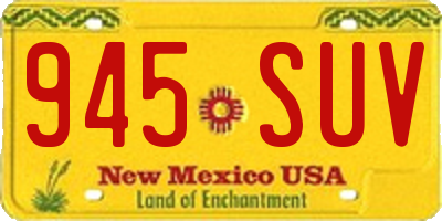 NM license plate 945SUV