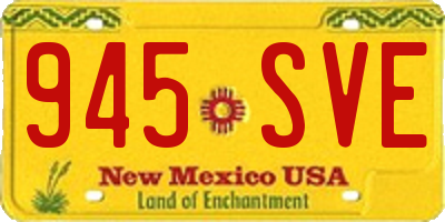 NM license plate 945SVE