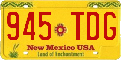 NM license plate 945TDG