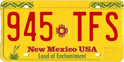 NM license plate 945TFS