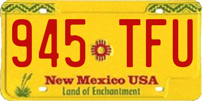 NM license plate 945TFU