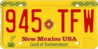 NM license plate 945TFW