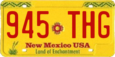 NM license plate 945THG