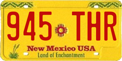 NM license plate 945THR