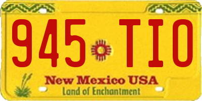 NM license plate 945TIO