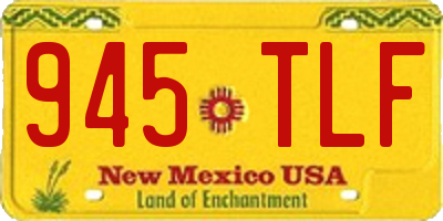 NM license plate 945TLF