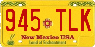 NM license plate 945TLK
