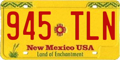NM license plate 945TLN