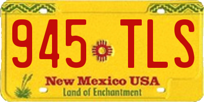 NM license plate 945TLS