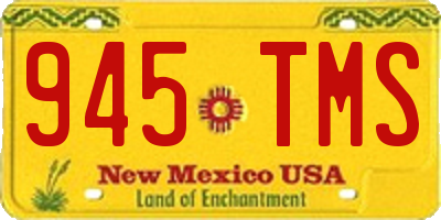 NM license plate 945TMS