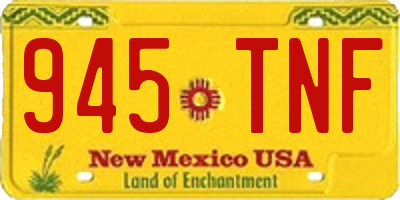 NM license plate 945TNF