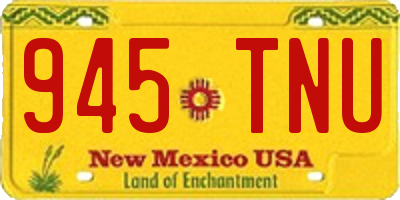 NM license plate 945TNU