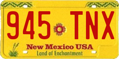 NM license plate 945TNX