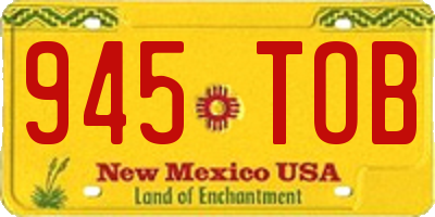 NM license plate 945TOB