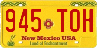 NM license plate 945TOH