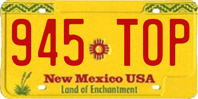 NM license plate 945TOP