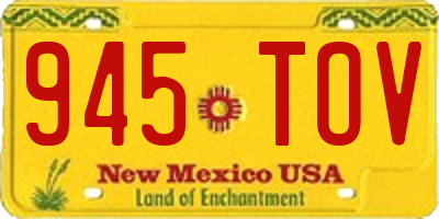 NM license plate 945TOV
