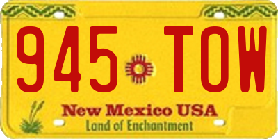 NM license plate 945TOW