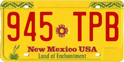 NM license plate 945TPB