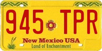 NM license plate 945TPR