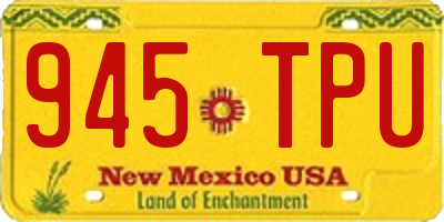 NM license plate 945TPU