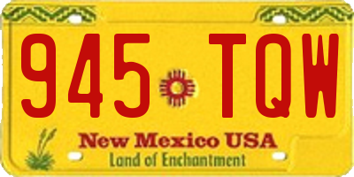 NM license plate 945TQW
