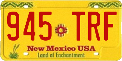 NM license plate 945TRF