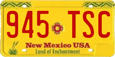NM license plate 945TSC