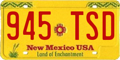 NM license plate 945TSD