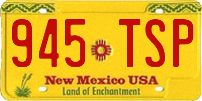 NM license plate 945TSP
