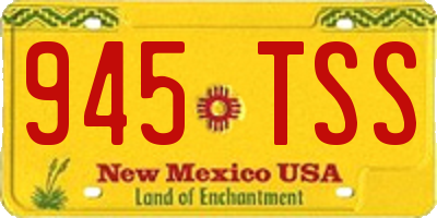 NM license plate 945TSS