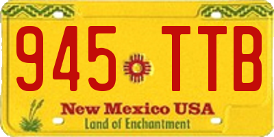 NM license plate 945TTB