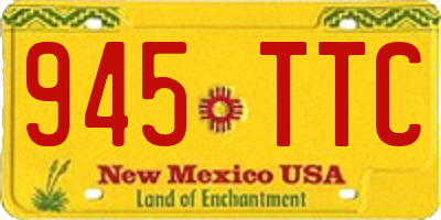 NM license plate 945TTC