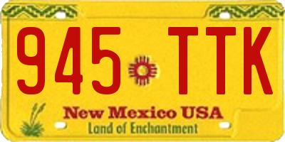 NM license plate 945TTK