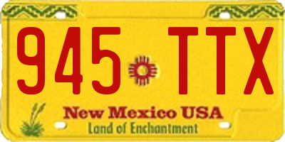 NM license plate 945TTX