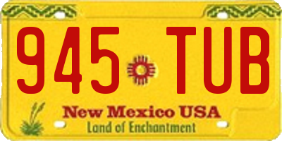 NM license plate 945TUB