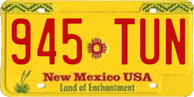 NM license plate 945TUN