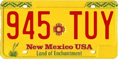 NM license plate 945TUY
