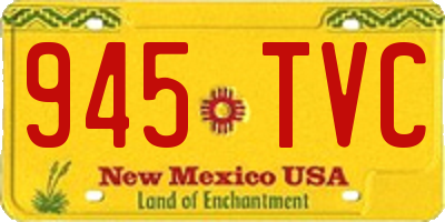 NM license plate 945TVC