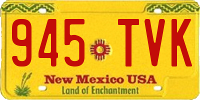 NM license plate 945TVK