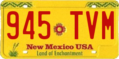 NM license plate 945TVM