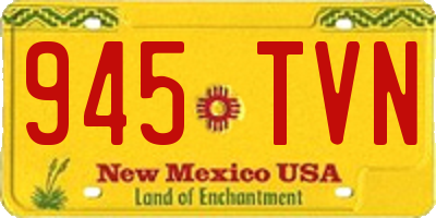NM license plate 945TVN