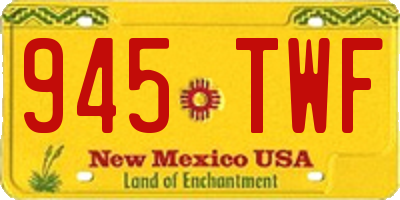 NM license plate 945TWF