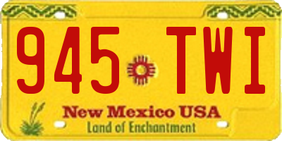 NM license plate 945TWI